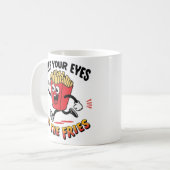 お保前の目はフライ コーヒーマグカップ (正面左)