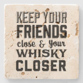 お保友達がウィスキーを閉じる ストーンコースター (正面)