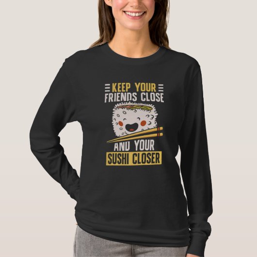 お保友達が近づく寿司ジャパン食日本の品 Tシャツ (正面)