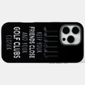 お保友達が閉じてゴルフクラブが近づく Case-Mate iPhoneケース (裏面 (横))