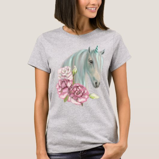 お保客様ご自身のデザイン – 女性の基本Tシャツ Tシャツ (正面)