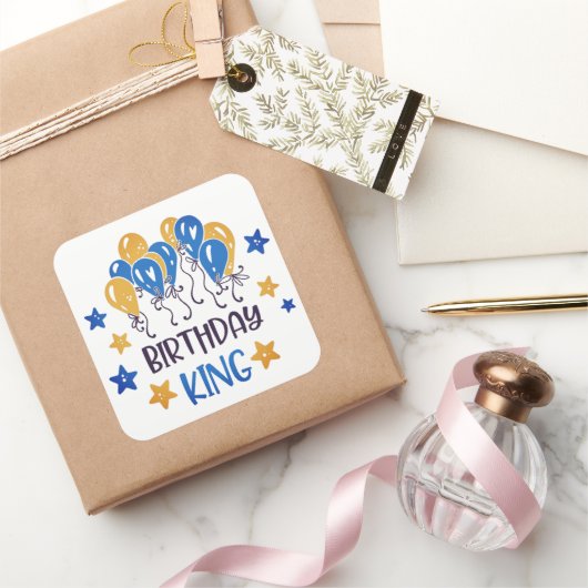 お保客様のデザイン – ボタンスクエアのステッカー スクエアシール (ギフト)