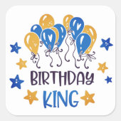 お保客様のデザイン – ボタンスクエアのステッカー スクエアシール (正面)