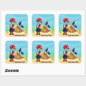 お保客様のデザイン – ボタンスクエアのステッカー スクエアシール (シート)