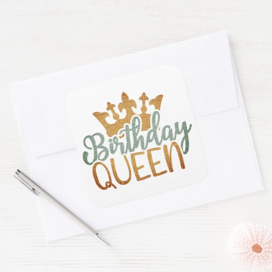 お保客様のデザイン – ボタンスクエアのステッカー スクエアシール (封筒)