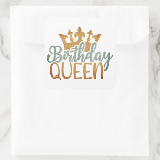 お保客様のデザイン – ボタンスクエアのステッカー スクエアシール (バッグ)