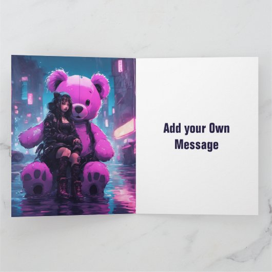 お保客様の折り畳みグリーティングカードを作成する カード (内部)