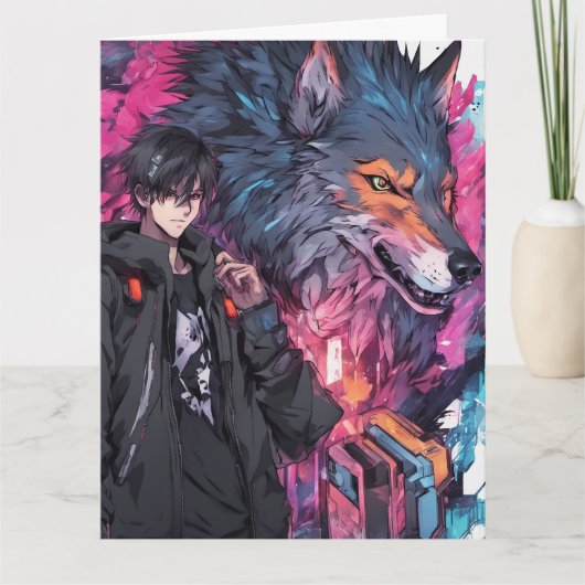 お保客様の折り畳みグリーティングカードを作成する カード (正面)