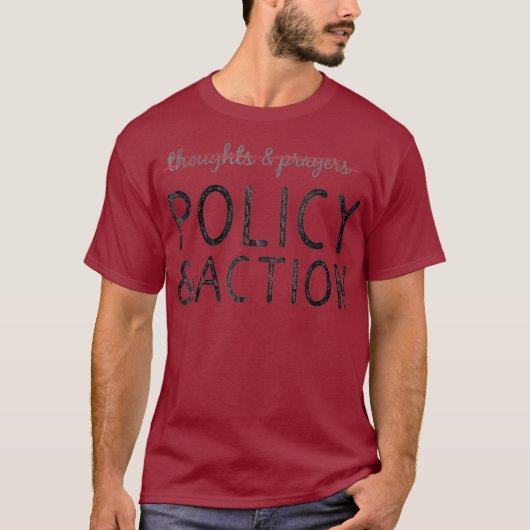 お保客様の考えや祈りの言葉の銃規制 Tシャツ (正面)