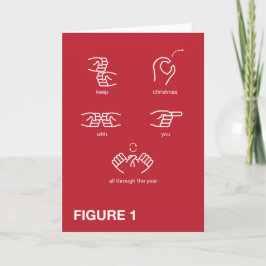 お保手話カード付きクリスマス シーズンカード