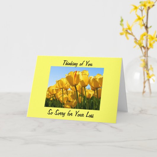 お保母さんの思い出をハート悔やみや弔慰 カード (黄色い花)