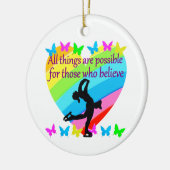 お信じ前の姿スケートで滑る セラミックオーナメント (左)