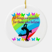 お信じ前の姿スケートで滑る セラミックオーナメント (裏面)