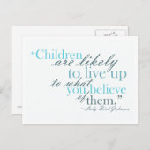 お信じ子引用やる気を起こさせる郵便 ポストカード (正面/裏面)