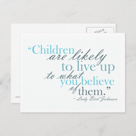 お信じ子引用やる気を起こさせる郵便 ポストカード (正面/裏面)