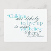 お信じ子引用やる気を起こさせる郵便 ポストカード (正面)