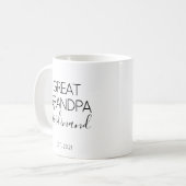 お偉いおじいちゃんおめでとう妊娠発表ギフト コーヒーマグカップ (正面左)