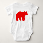 お兄さんお弟さんクマのペアTシャツ ベビーボディスーツ (裏面)