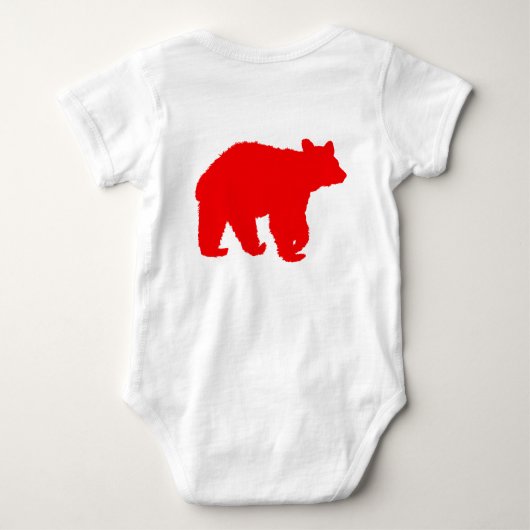 お兄さんお弟さんクマのペアTシャツ ベビーボディスーツ (裏面)