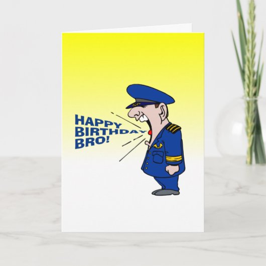 お兄さんお誕生日おめでとう面白いメッセージ カード (正面)
