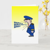 お兄さんお誕生日おめでとう面白いメッセージ カード (黄色い花)