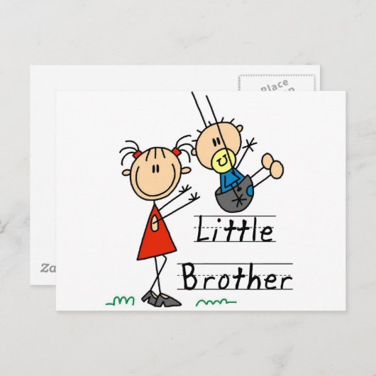 お兄さんとお姉さんのTシャツ ポストカード (正面/裏面)