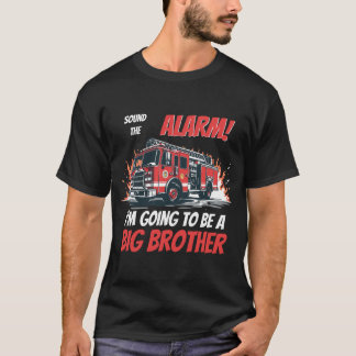 お兄さんになるよ キッズTシャツ はしご消防車 Tシャツ