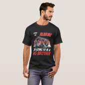お兄さんになるよ キッズTシャツ はしご消防車 Tシャツ (正面フル)