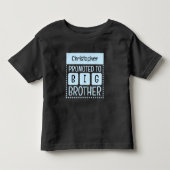 お兄さんになるよ 青い弟や妹の名前に トドラーTシャツ (正面)