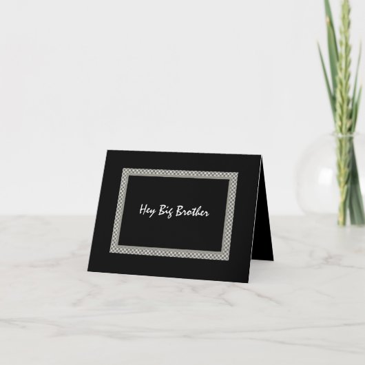 お兄さんにベストマンになってほしい - チェック柄の招待状 招待状 (正面)