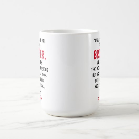 お兄さんのために火の中を歩く コーヒーマグカップ (中央)