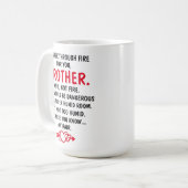 お兄さんのために火の中を歩く コーヒーマグカップ (正面左)