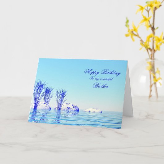 お兄さんのために、平和な水の誕生日カード カード (黄色い花)