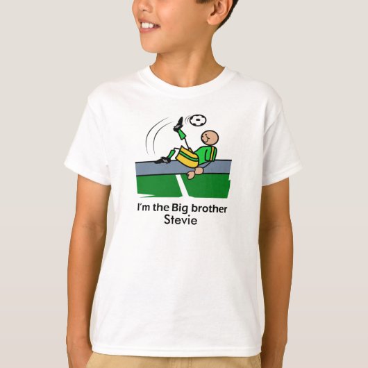 お兄さんのサッカーのテンプレート Tシャツ (正面)