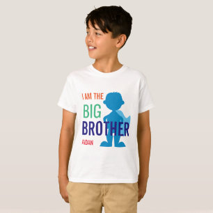 お兄さんのパーソナライズなスーパーヒーローのシルエットの男の子 Tシャツ