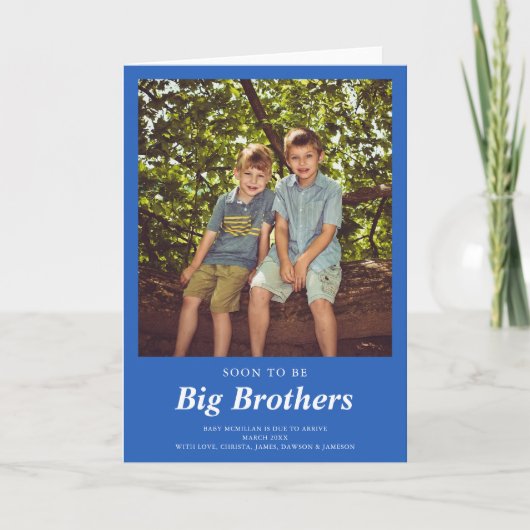 お兄さんの写真になるのは間もなく青い安野 案内状 (正面)