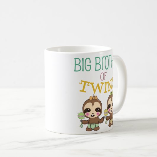 お兄さんの双生児のコーヒー・マグの妊娠はギフトを明らかにします コーヒーマグカップ (正面右)