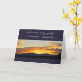 お兄さんの死に深い悔やみや弔慰で カード (黄色い花)