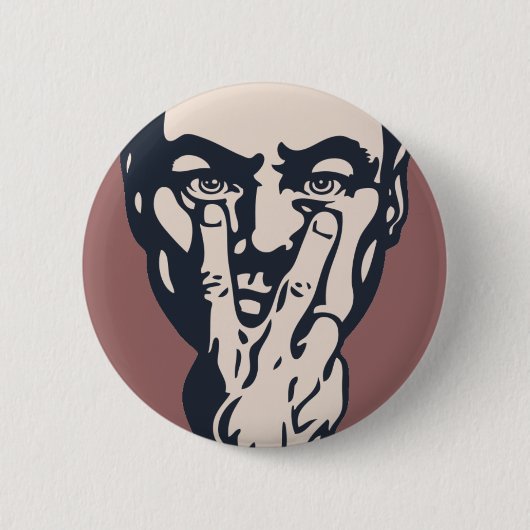 お兄さんの監視 缶バッジ (正面)