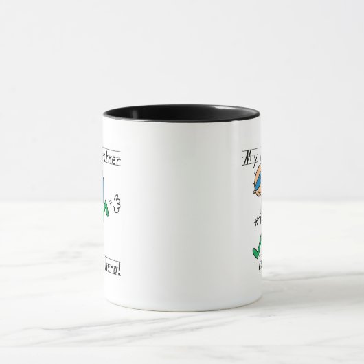 お兄さんの英雄のTシャツおよびギフト マグカップ (中央)