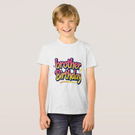 お兄さんの誕生日 カラフルなグラフィティレタリング トライブレンドTシャツ
