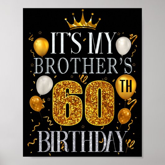 お兄さんの60歳の誕生日 おめでとう 60歳 ポスター (正面)