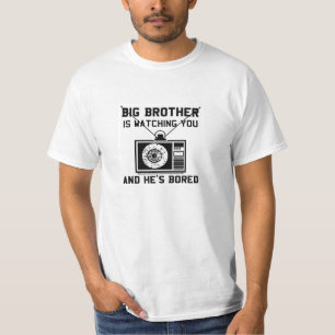 お兄さんは退屈させた明白で白いティーです Tシャツ