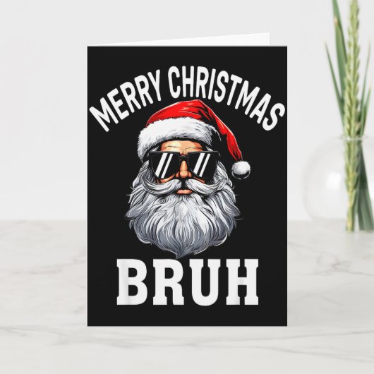 お兄さんへの面白いクリスマスの挨拶 カード (正面)