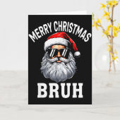お兄さんへの面白いクリスマスの挨拶 カード (黄色い花)