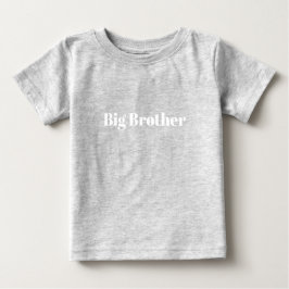 お兄さんホワイトカスタム名前テキストかわいい ベビーTシャツ