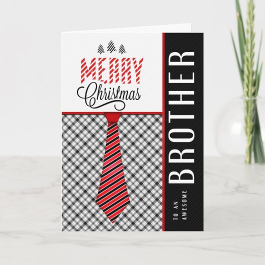 お兄さんメリークリスマスのネクタイ男らしのために シーズンカード (正面)