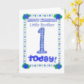 お兄さん一人目誕生日カード カード (黄色い花)