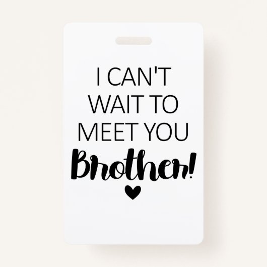 お兄さん妊娠のお知らせが待ち遠しい バッジ (正面)