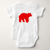 お兄さん お弟さん クマの兄弟お揃いのTシャツ ベビーボディスーツ (裏面)